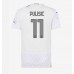 AC Milan Christian Pulisic #11 Replika Borta matchkläder Dam 2023-24 Korta ärmar